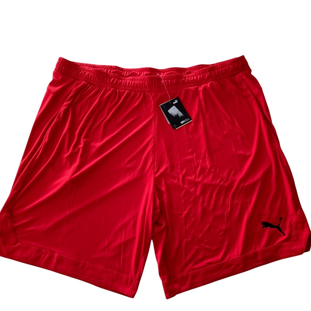 Puma Mens RTG Shiny Fabric Shorts Red DryCell Athletic10 " 4XL‎